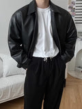 Chaqueta de cuero casual para hombre
